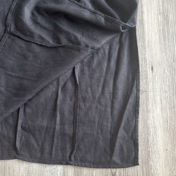 NWT Melloday Nordstrom Puff Sleeve Bow Linen Viscose Blend Maxi Dress Size Large - Picture 10 of 12